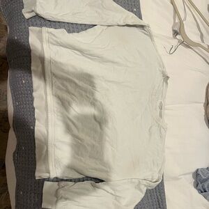 Athleta Light Gray Crewneck Top